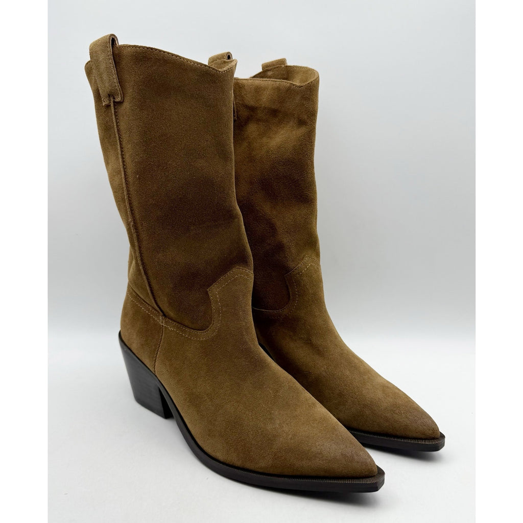 Steve Madden Womens Stetson Western Boots US 7.5 M Brown Suede NWOB