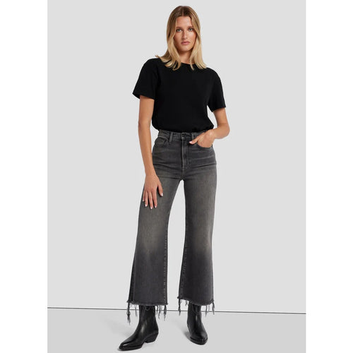 7 FOR ALL MANKIND Womens Ultra High Rise Cropped Jo Jeans Size 28 US 6 Grey NWT