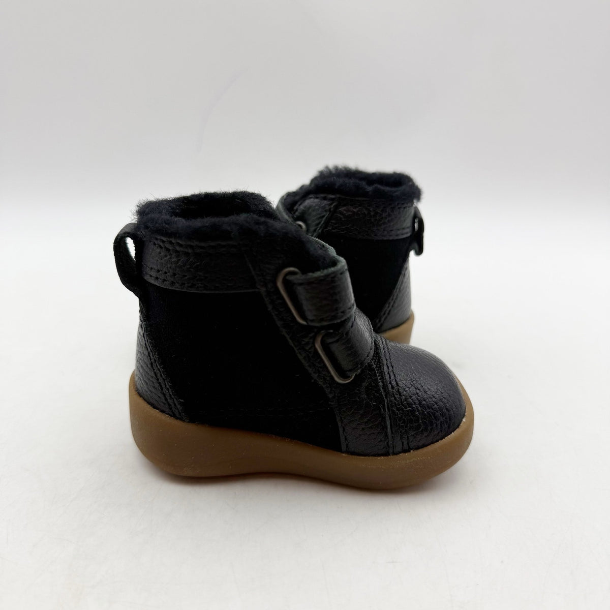 UGG Baby Rennon ll Boots US 0/1 XS Black Suede Leather NIB