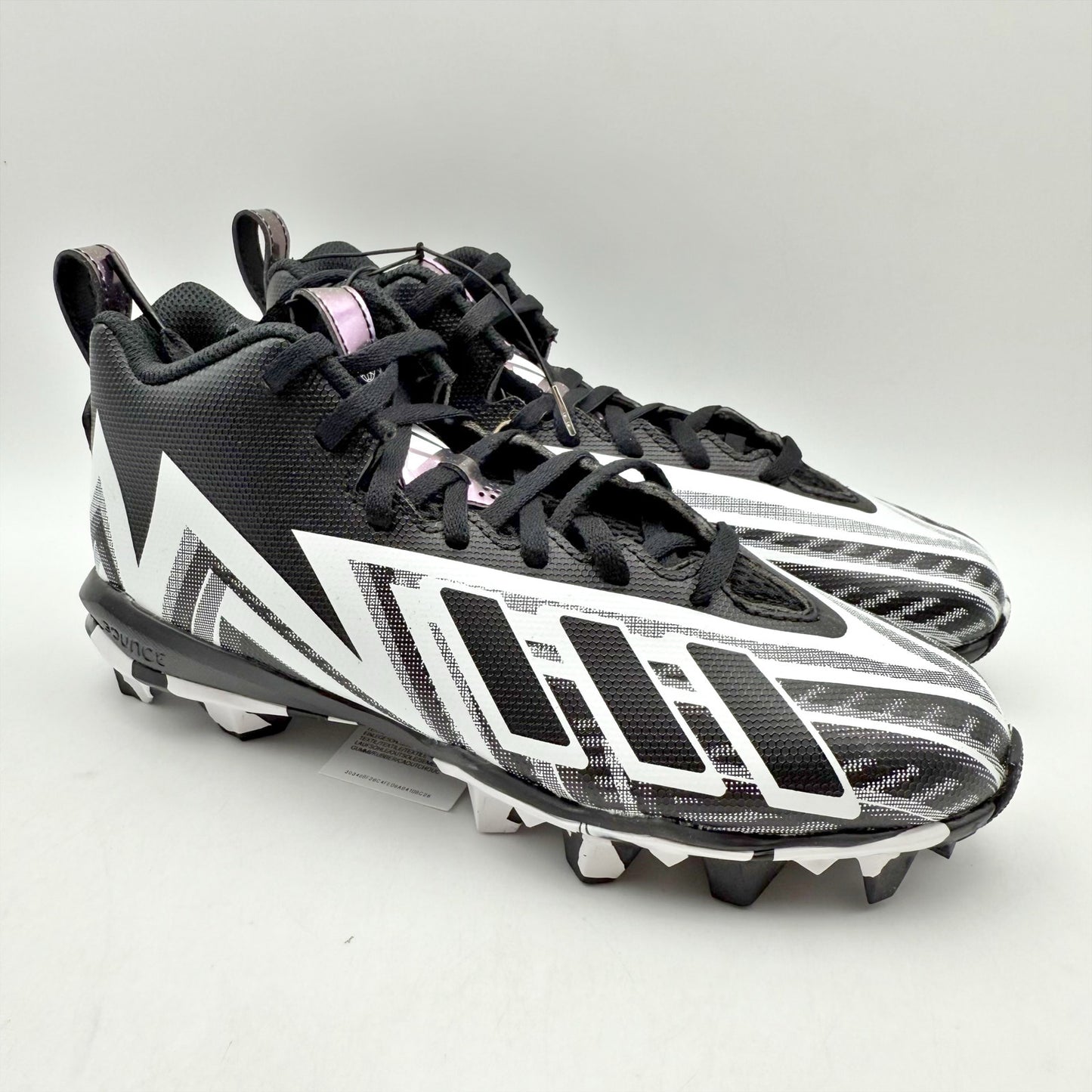 Adidas Youth Freak Spark MD 23 Football Cleats US 4.5 Black White Athletic NWOB