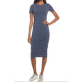 TREASURE & BOND Women's Ruched Jersey Dress Small Navy Blue NWT