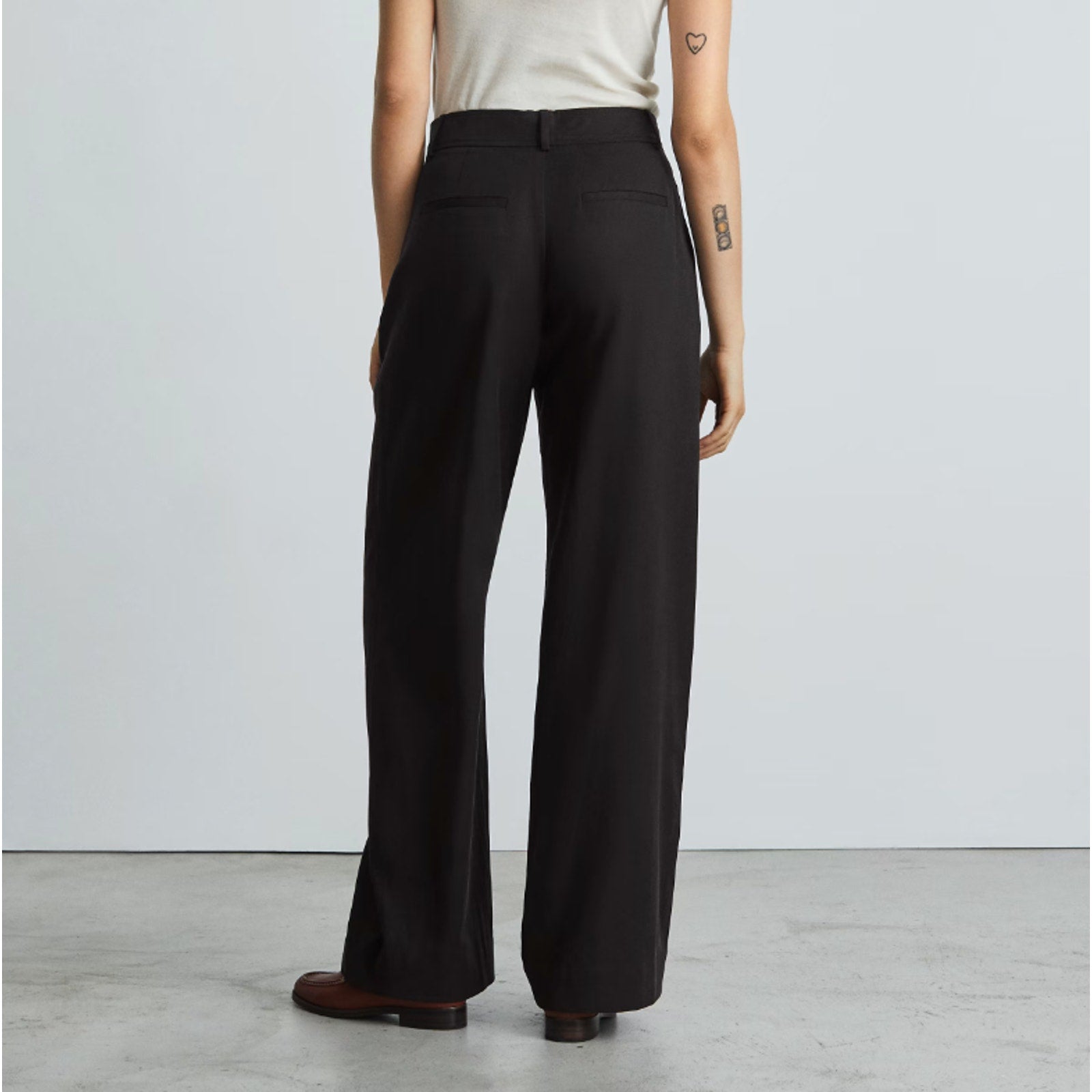 Everlane Womens The Way-High Drape Pants Size 10 Black 31" Inseam Pleated NWT