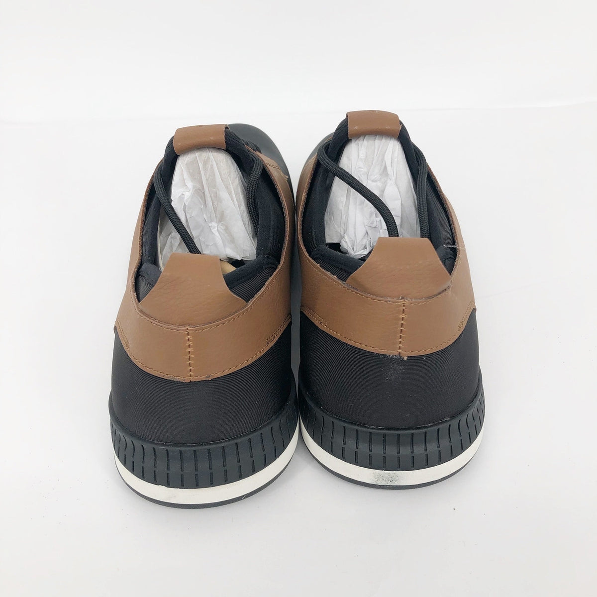 Aldo Mens Chase Casual Sneakers 13 Tan Black Lace Up Low Top Leather Modern NWOB