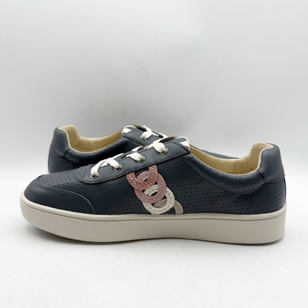 Spenco Womens Cambridge Casual Sneakers Size 9 M EU 39.5 Blue Pink Leather NIB