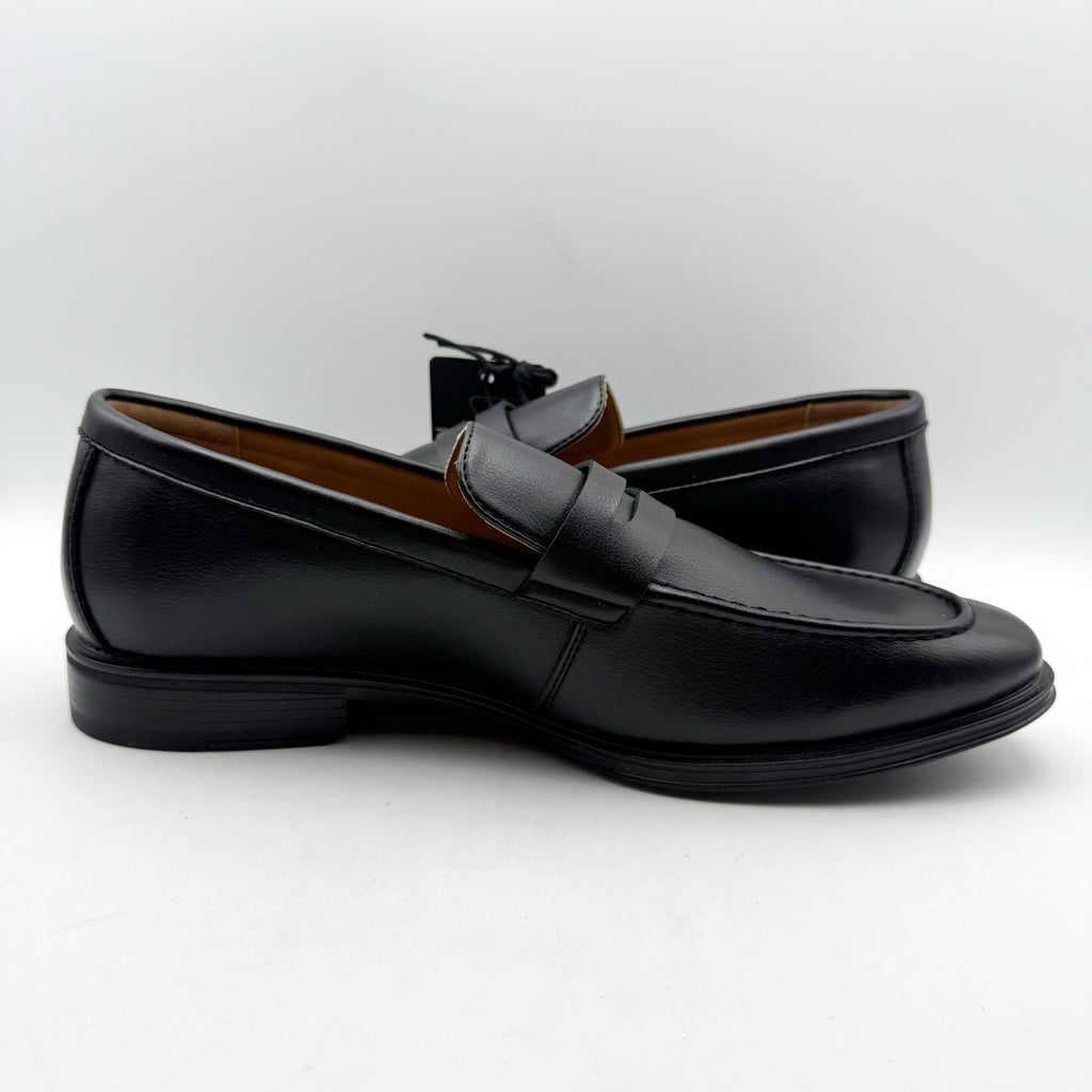 Vance Co. Mens Phineas Penny Loafers SIZE 11 WIDE EU 44 Black Leather NWOB