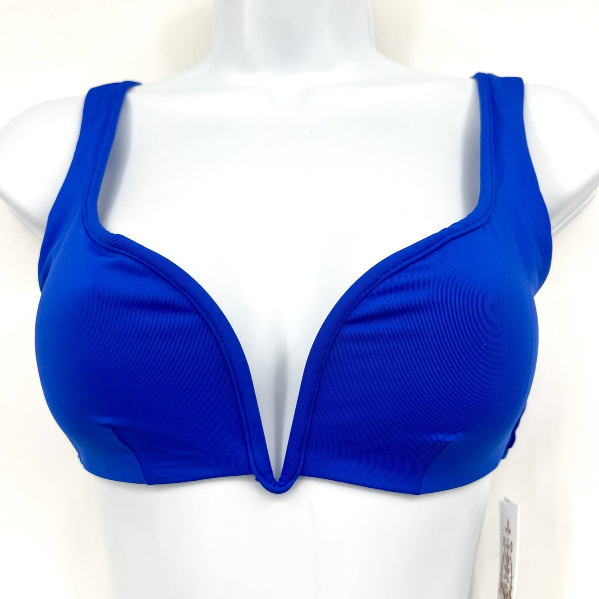 BECCA Women's Color Code V-Wire Bikini Top Small Blue Ultramarine Adjustable NWT
