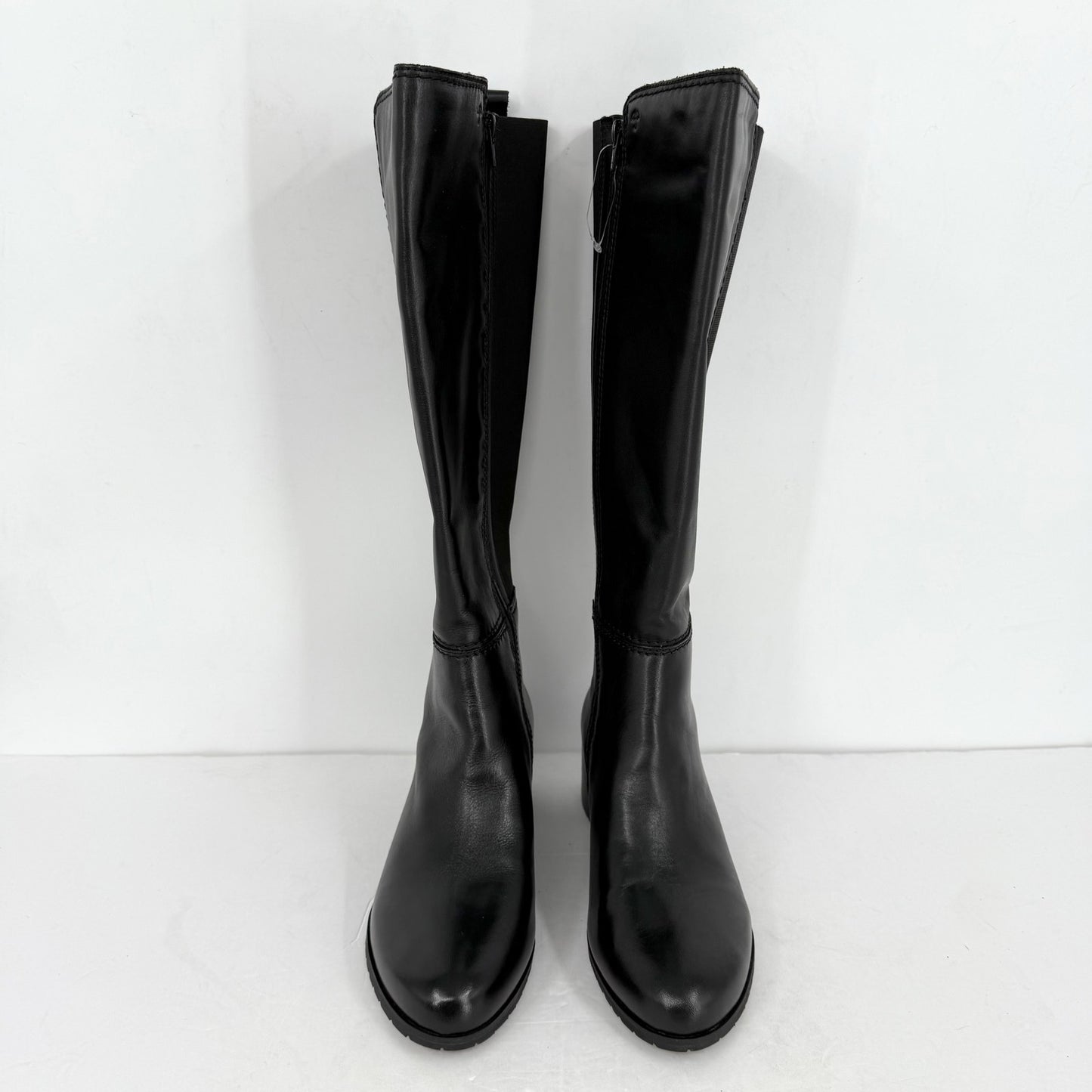 Naturalizer Women Brent Knee High Boot 10 Wide Black Leather Weatherproof NWOB