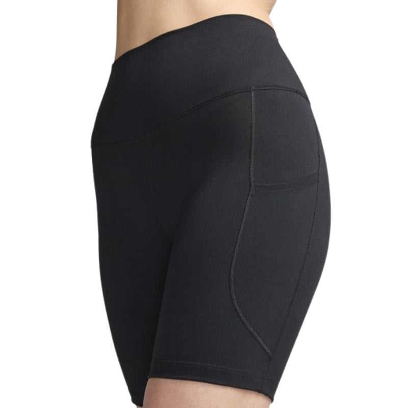 NIKE Women's Dri Fit One Biker Shorts XL Black High-Waist 8" Inseam Pockets NWT