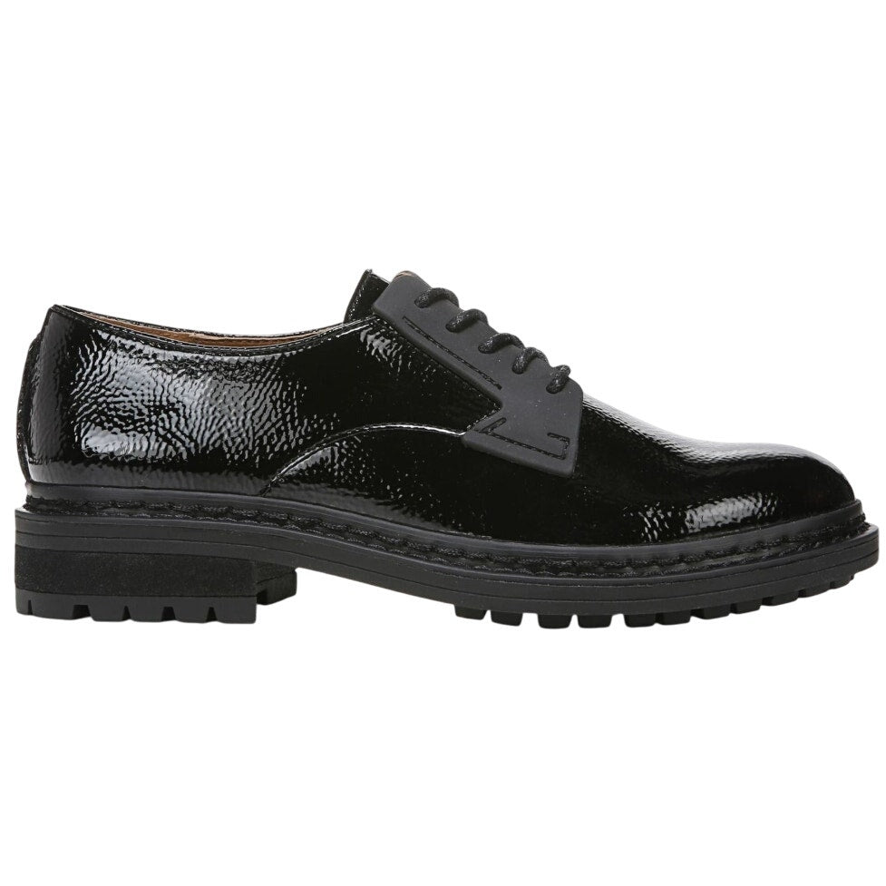 Franco Sarto Womens Sendra Lug Sole Derby Shoes US 7.5 M EU 37.5 Black NIB