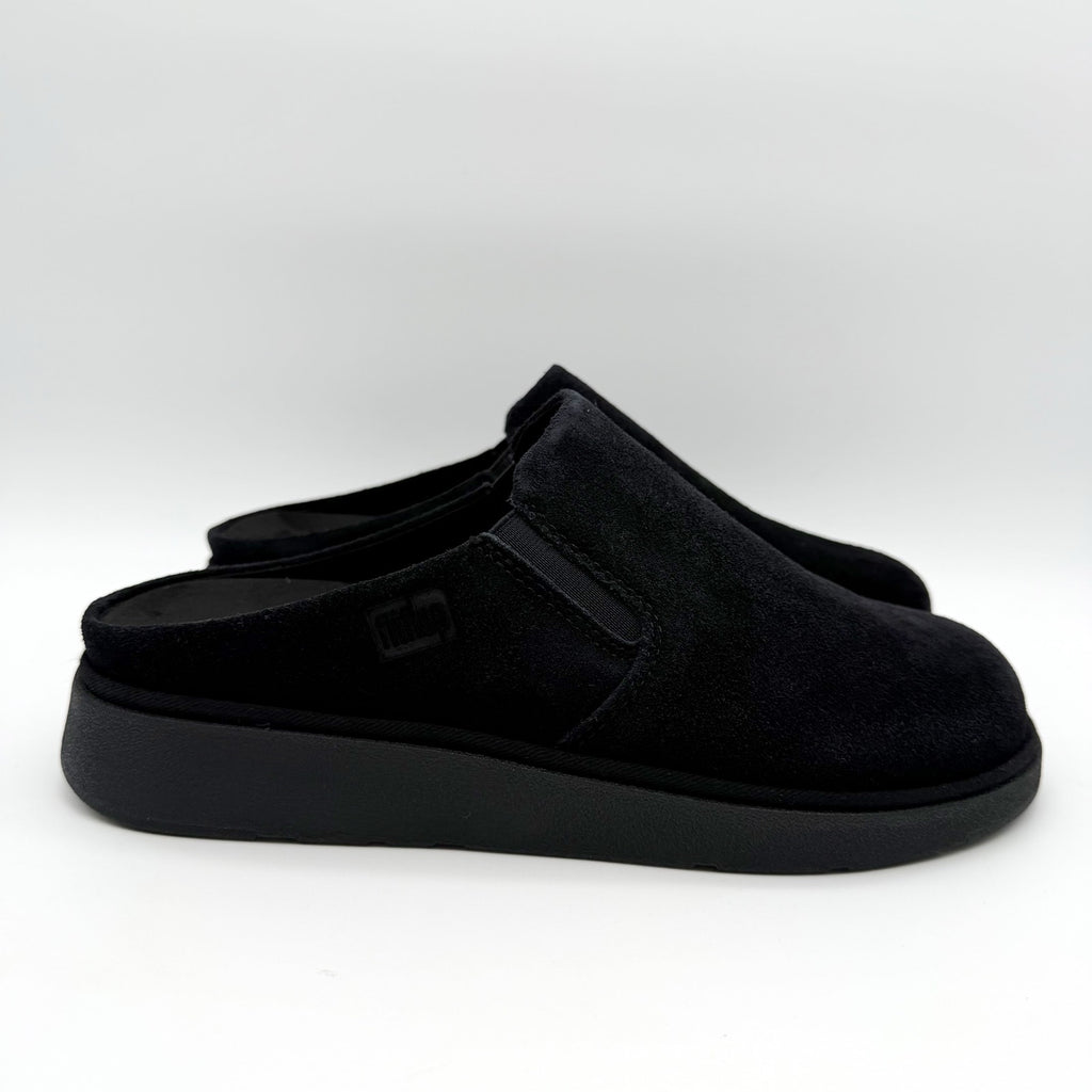 FitFlop Womens Gen-FF Elasticated Mules US 9 EU 41 Black Suede NIB