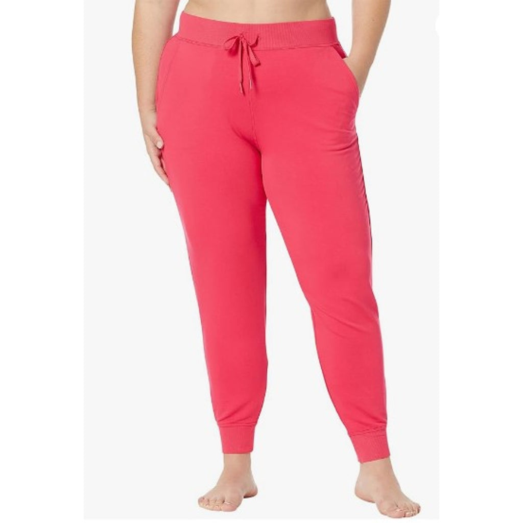 SKECHERS Women's GoLounge Restful Joggers Large Pink Coral Terry Sweatpants NWT