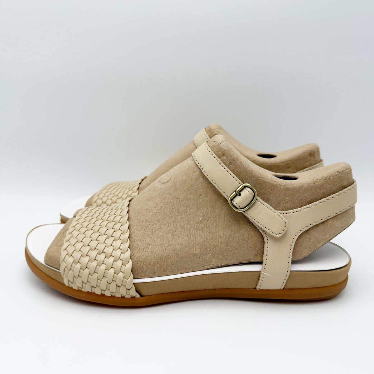 DANSKO Womens Jodie Sandals EU 40 US 9.5-10 Vanilla Tan Woven Leather NIB