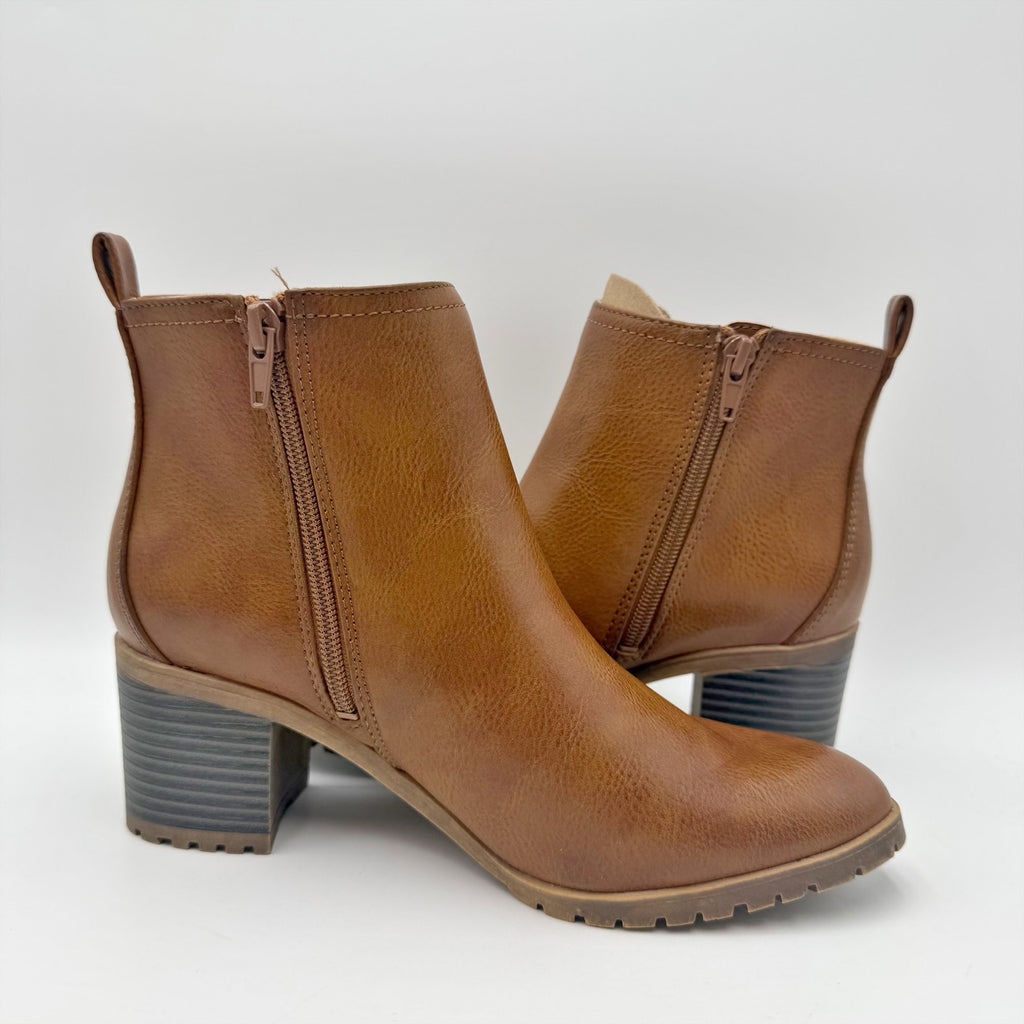 LifeStride Womens Mesa Chelsea Ankle Boots Size 8 M Whiskey Brown NIB