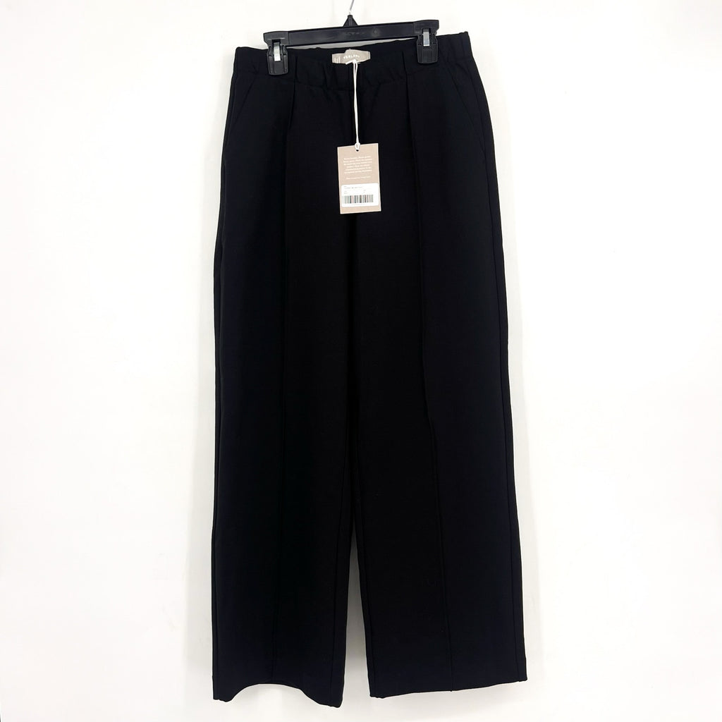 EVERLANE Women's The Wide Leg Dream Pants Small Black Elastic Waist NWT