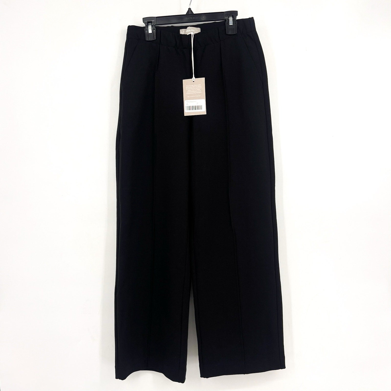 EVERLANE Women's The Wide Leg Dream Pants Small Black Elastic Waist NWT