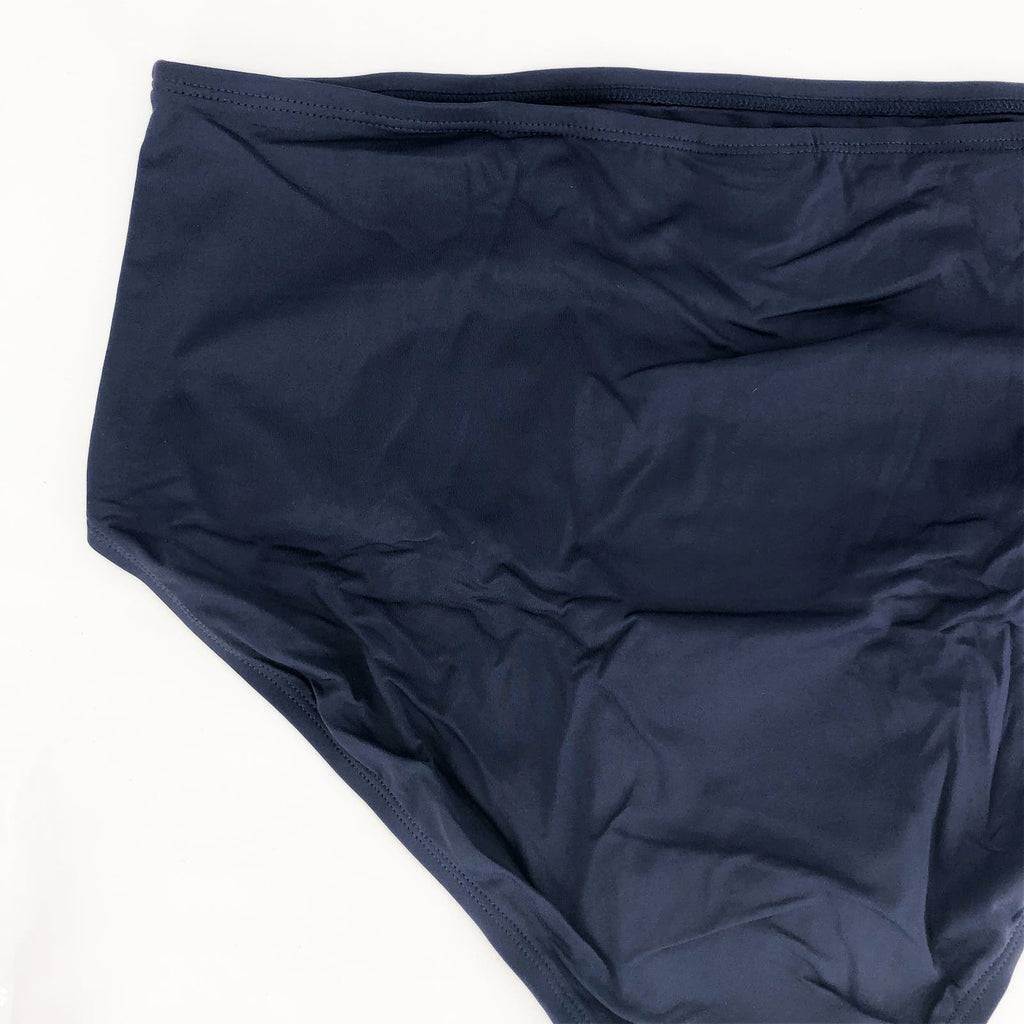 ANDIE SWIM High Waisted Bottom XS Navy Blue Full Coverage Swimsuit NWT