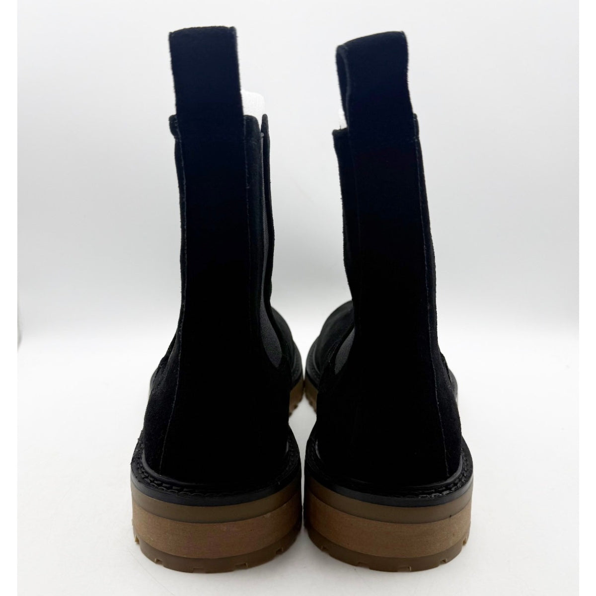 Saint Morta Men's Chunky Chelsea Boots Size 12 EU 46 Black Suede Gum NIB