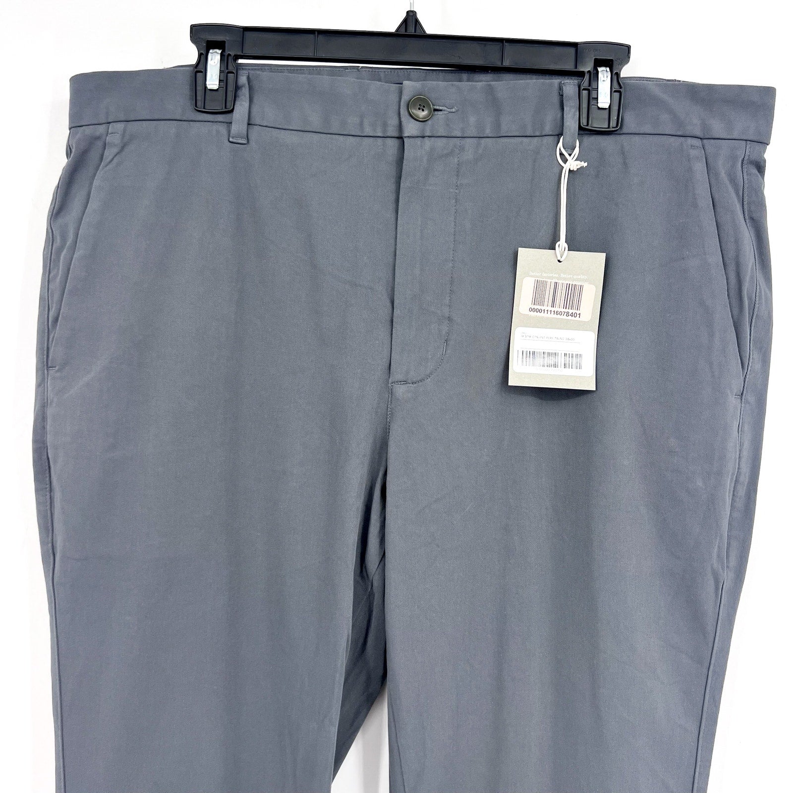 EVERLANE Men's Uniform Performance Chino 38x30 Slate Blue Slim Fit Pants NWT