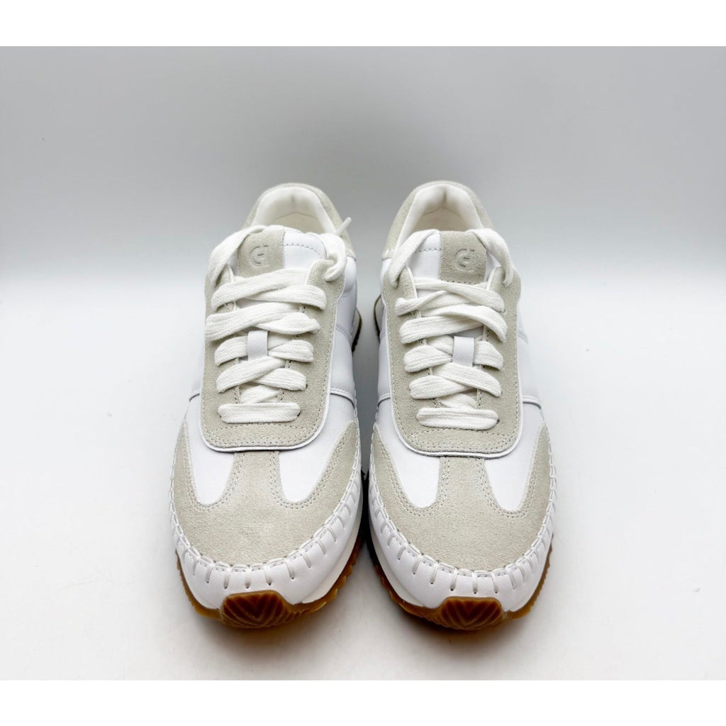 Cole Haan Womens Grandpro Premier Runners Size 7 White Silver Casual Sneaker NIB