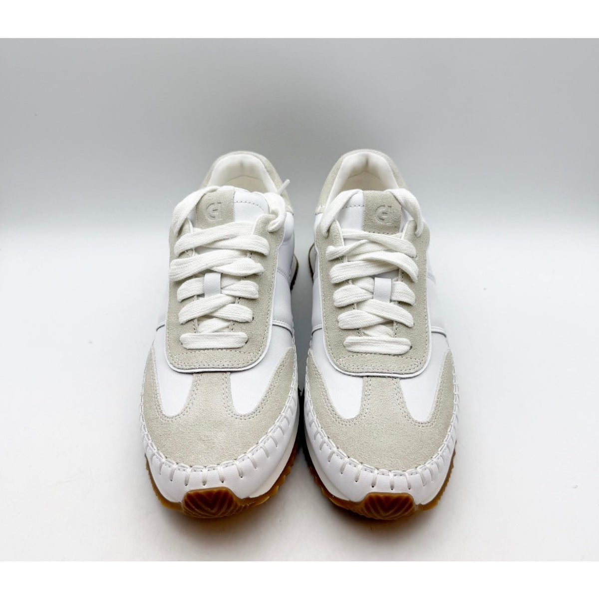 Cole Haan Womens Grandpro Premier Runners Size 7 White Silver Casual Sneaker NIB