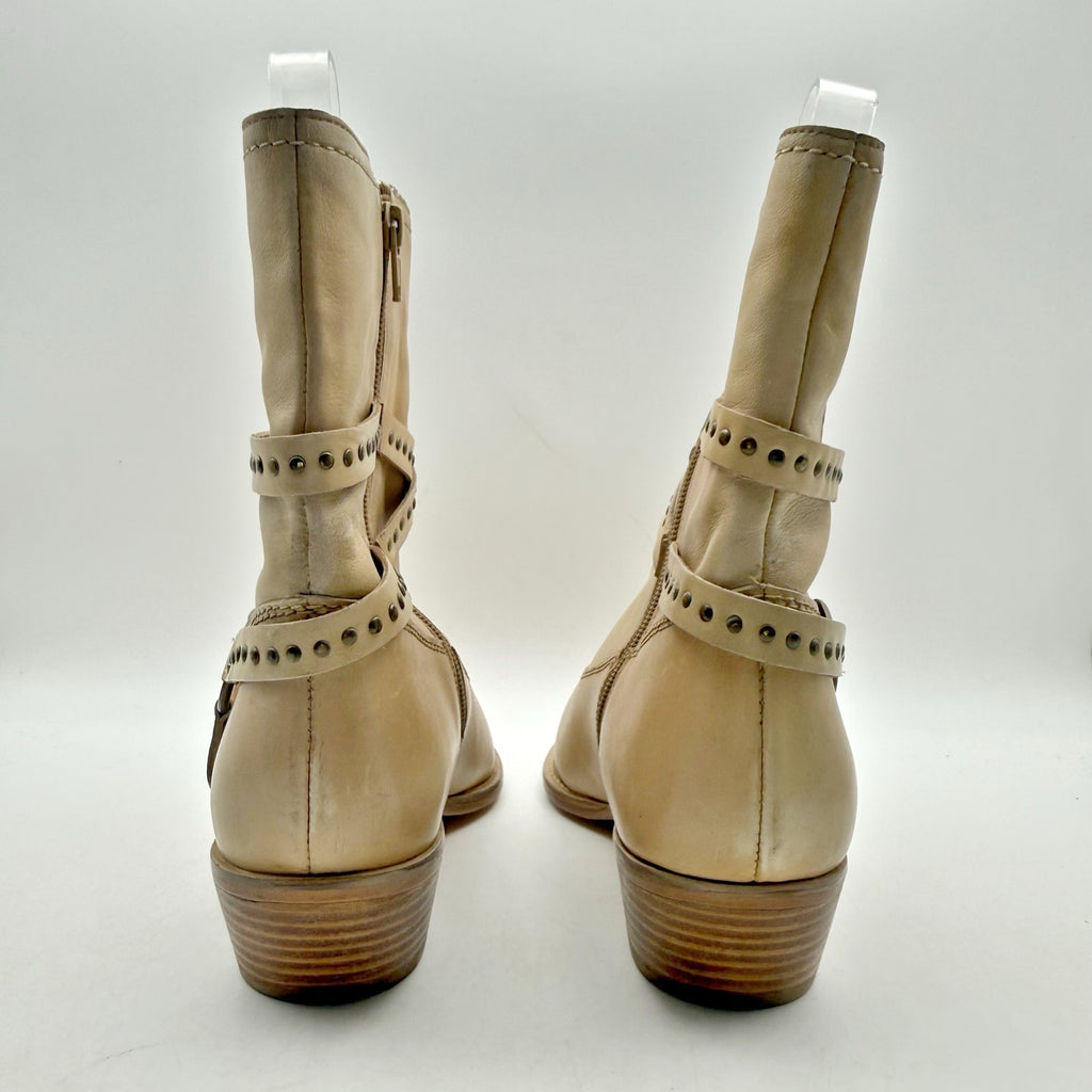 Vintage Foundry Womens Sophia Western Bootie Size 8.5 EU 39 Tan Leather NIB