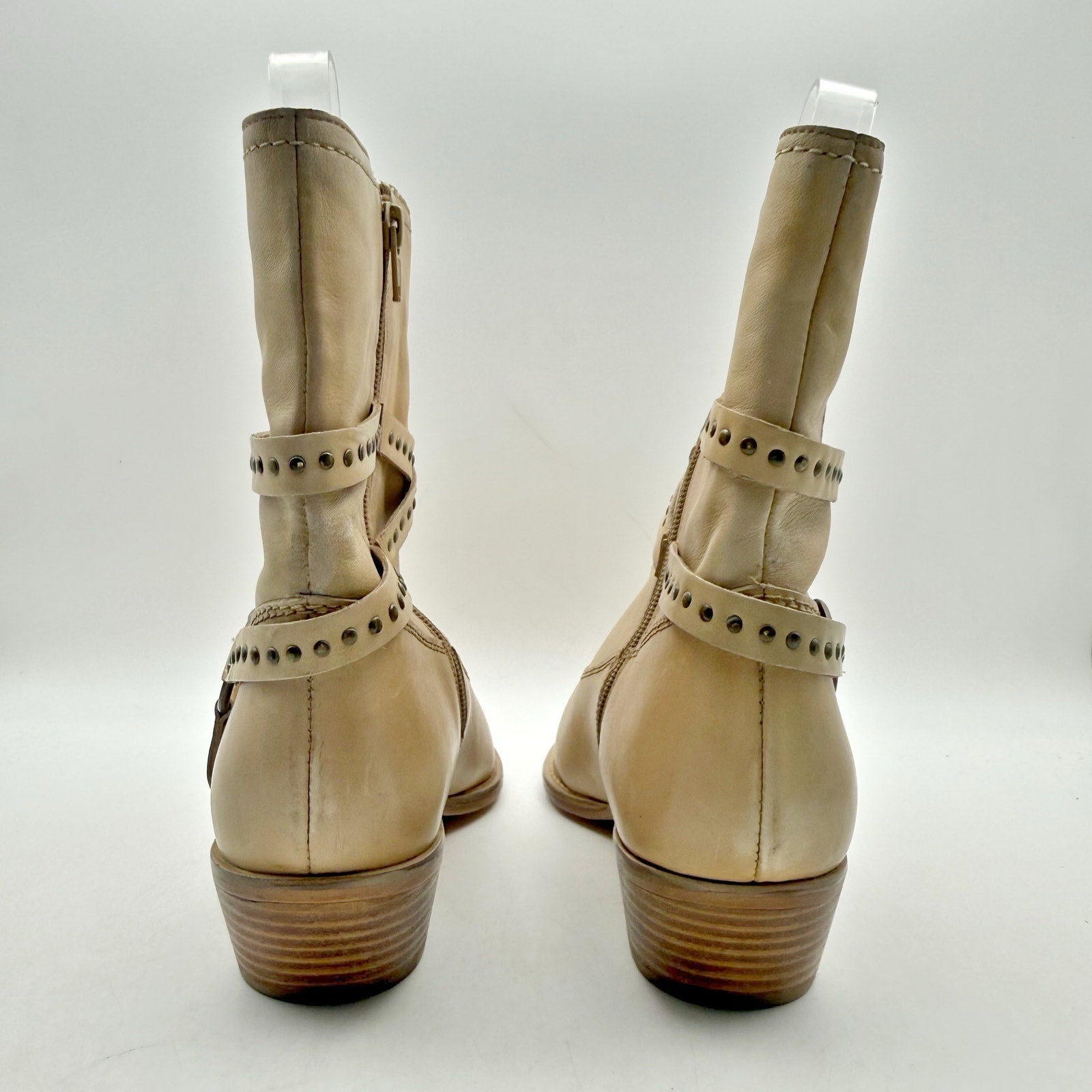 Vintage Foundry Womens Sophia Western Bootie Size 8.5 EU 39 Tan Leather NIB
