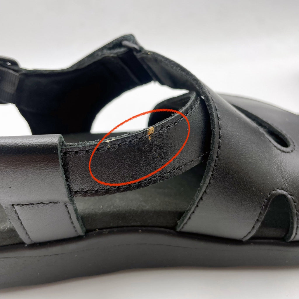 SAS Womens Huggy Adjustable Comfort Sandal US 6.5M EU 37 Black Leather NWOB