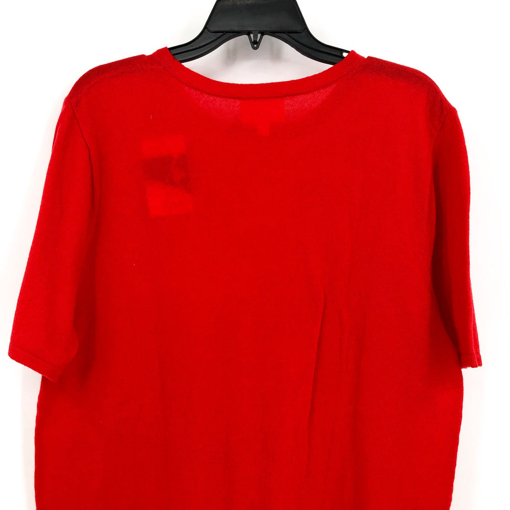 ACTIVE CASHMERE Men's Short Sleeve Fine Cashmere T-Shirt Medium Red NWT