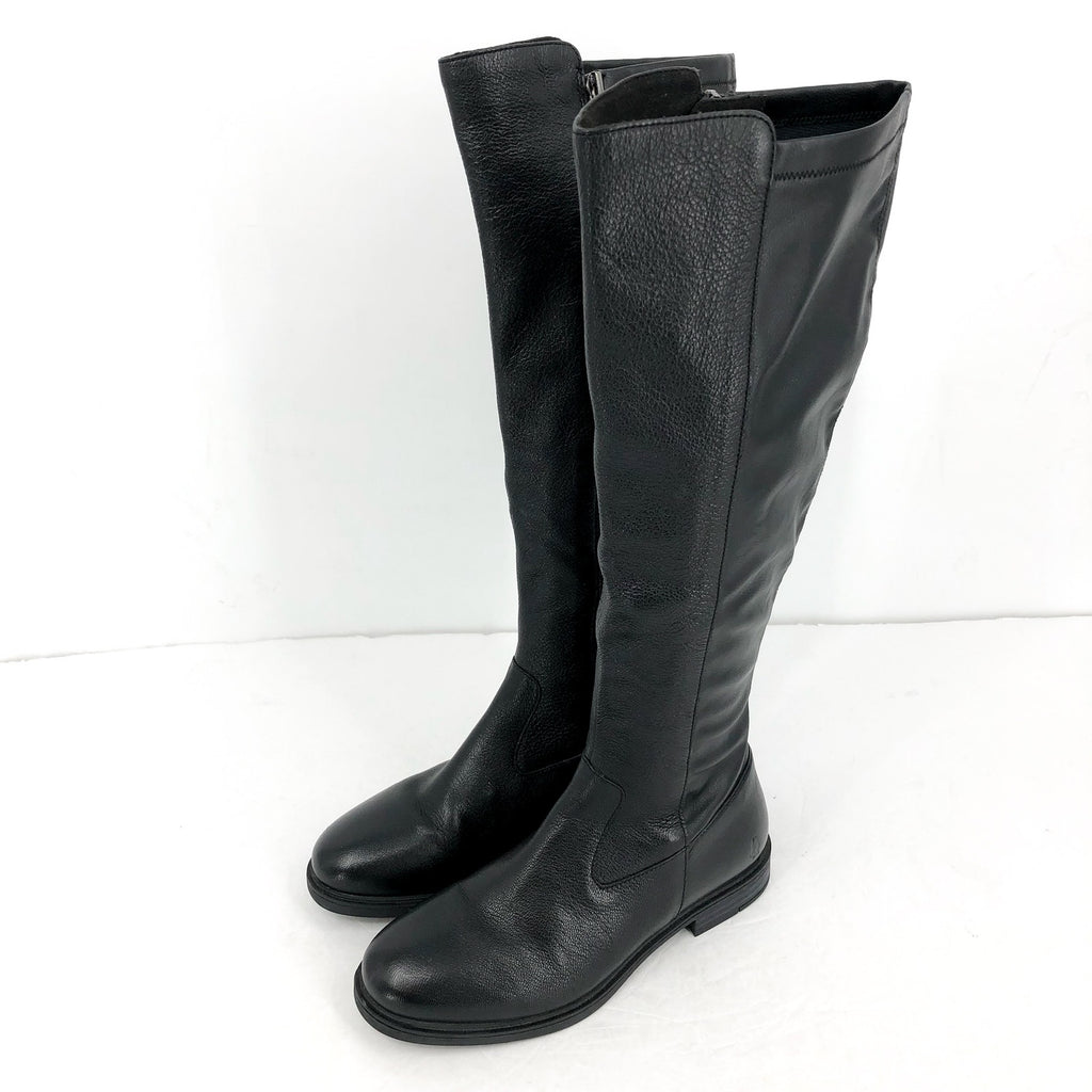 Hush Puppies Womens Jaylin Knee High Boots US 5.5 EU 36.5 Black Leather NWOB