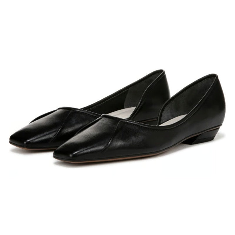 Franco Sarto Womens Debrah Flats US 9.5 M EU 40.5 Black Leather NIB