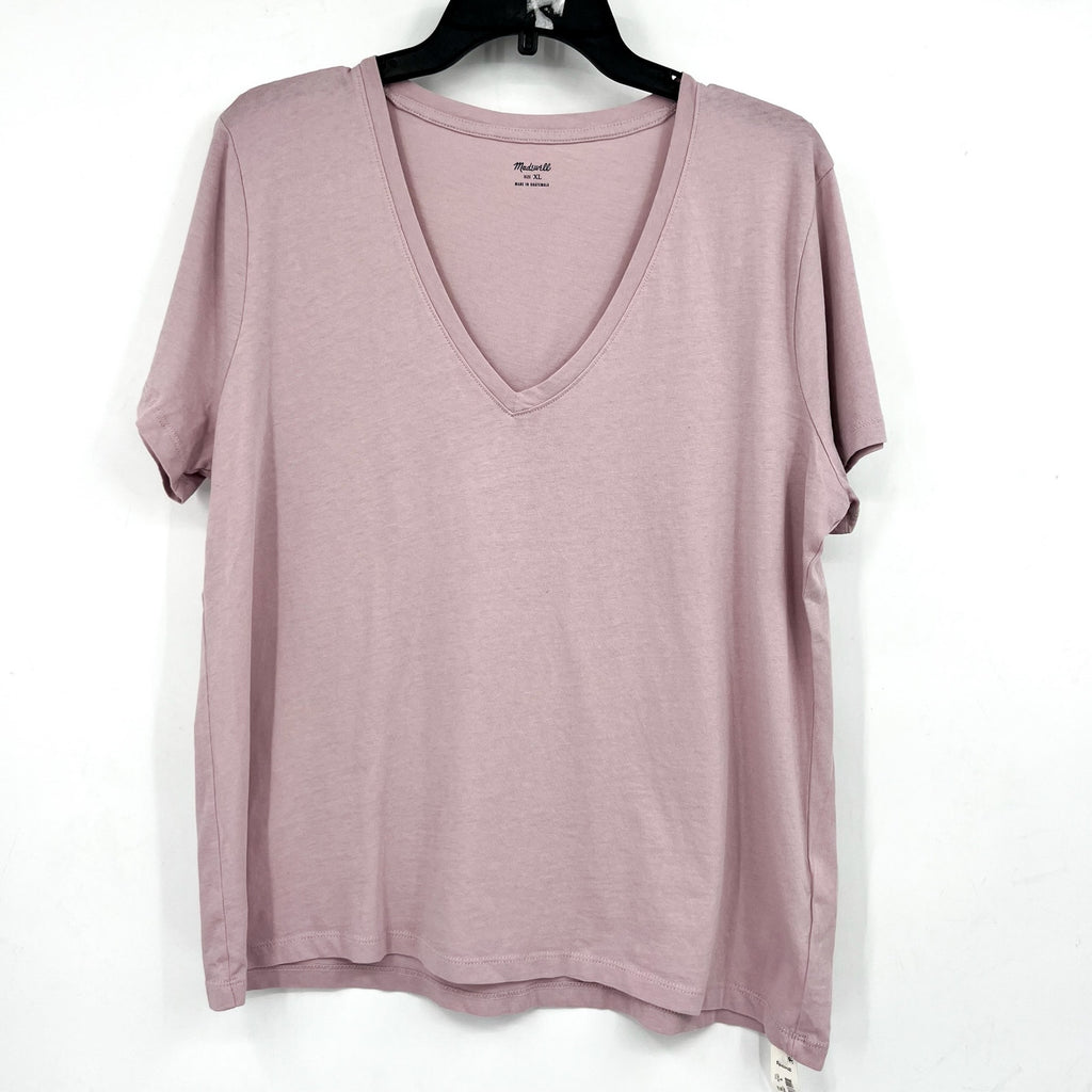 MADEWELL Women's Northside V-neck Tee XL Purple Classic Lilac Short Sleeve NWT