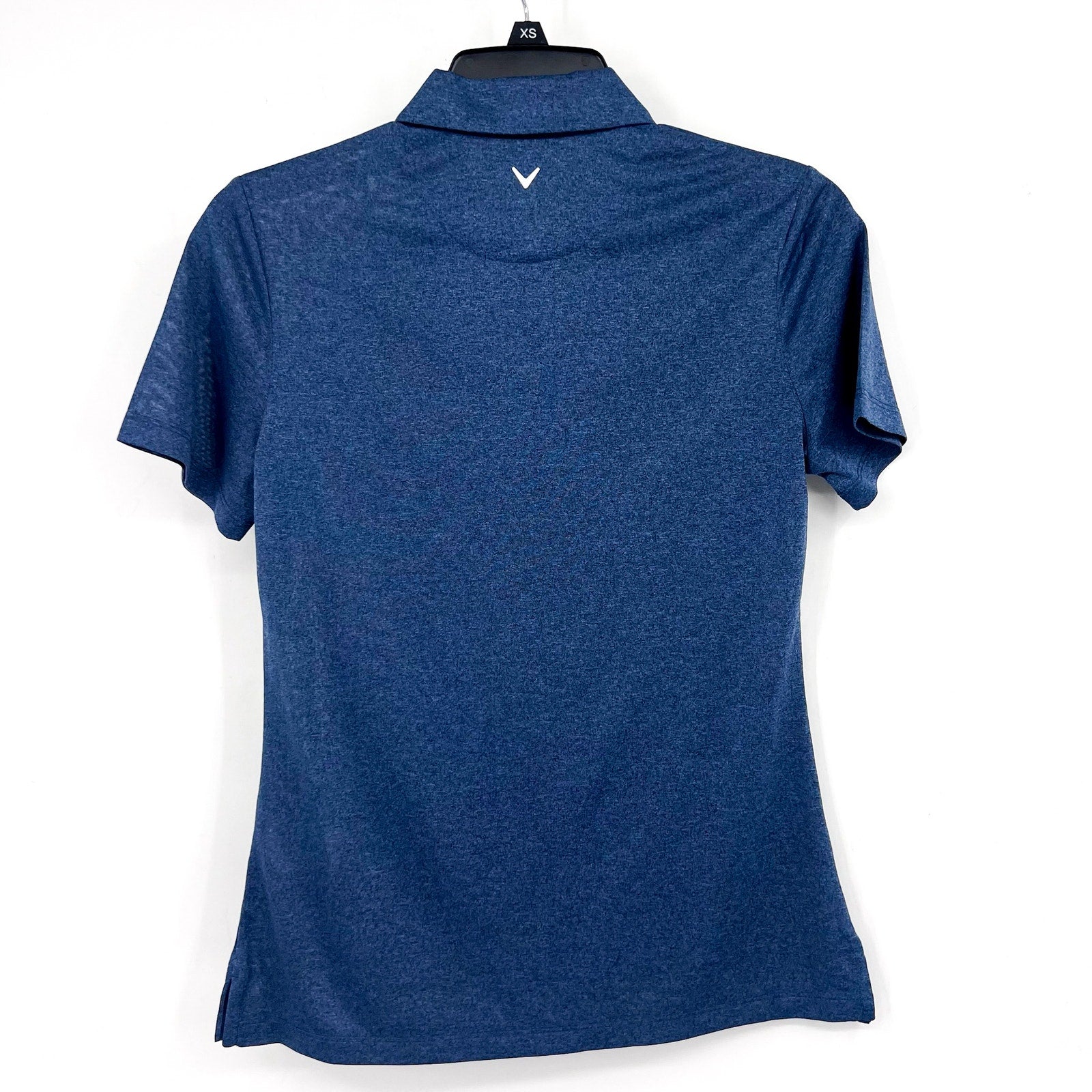 CALLAWAY Womens 1/4 Zip Short Sleeve Golf Polo Shirt Small Blue Heather NWT