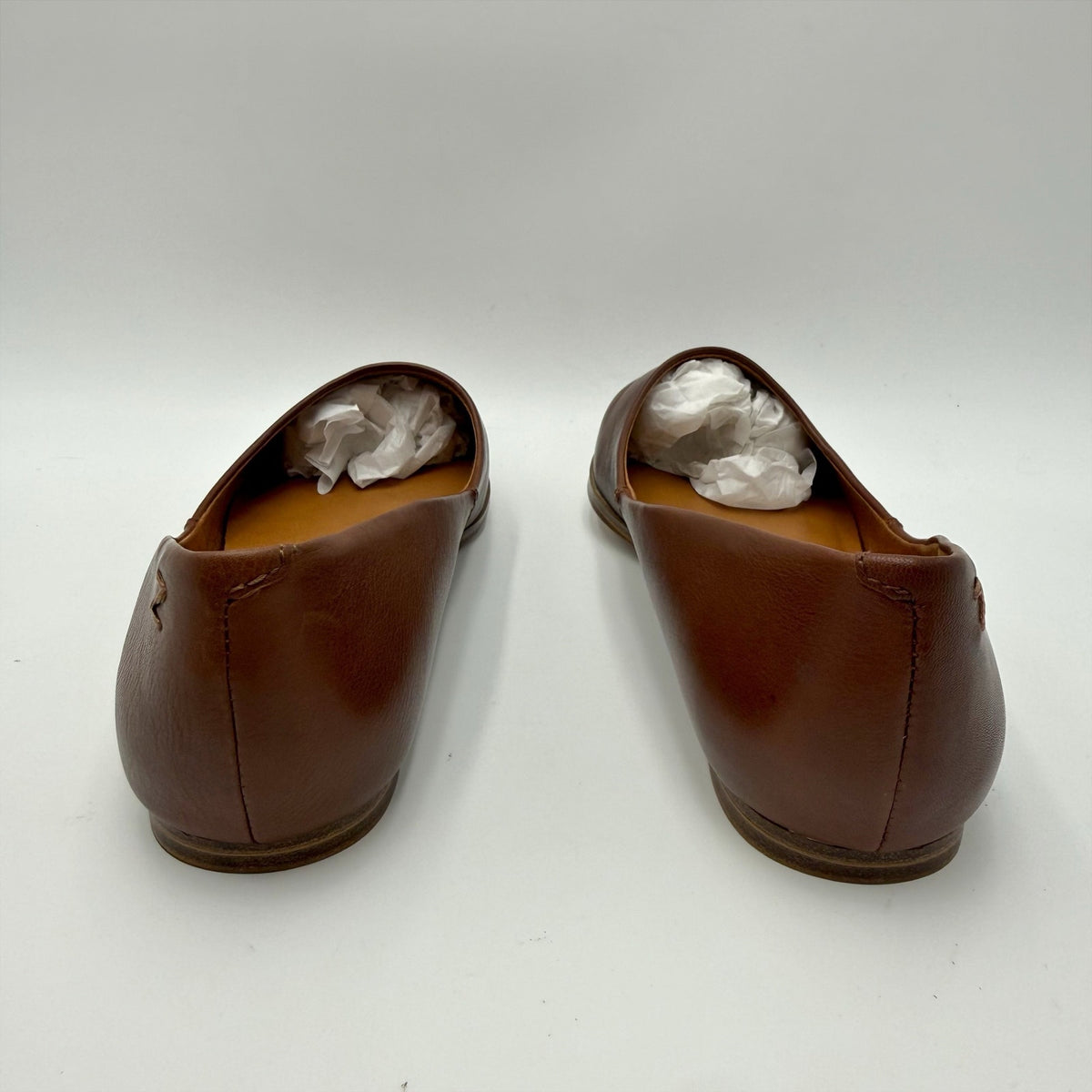 Zodiac Womens Hill Ballet Flats Size 7.5 M EU 38 Cognac Brown Leather NIB