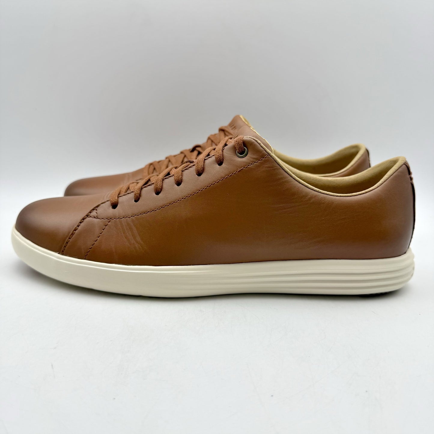 Cole Haan Mens Grand Plus Crosscourt ll Sneakers US 10 M Tan Brown Leather NIB