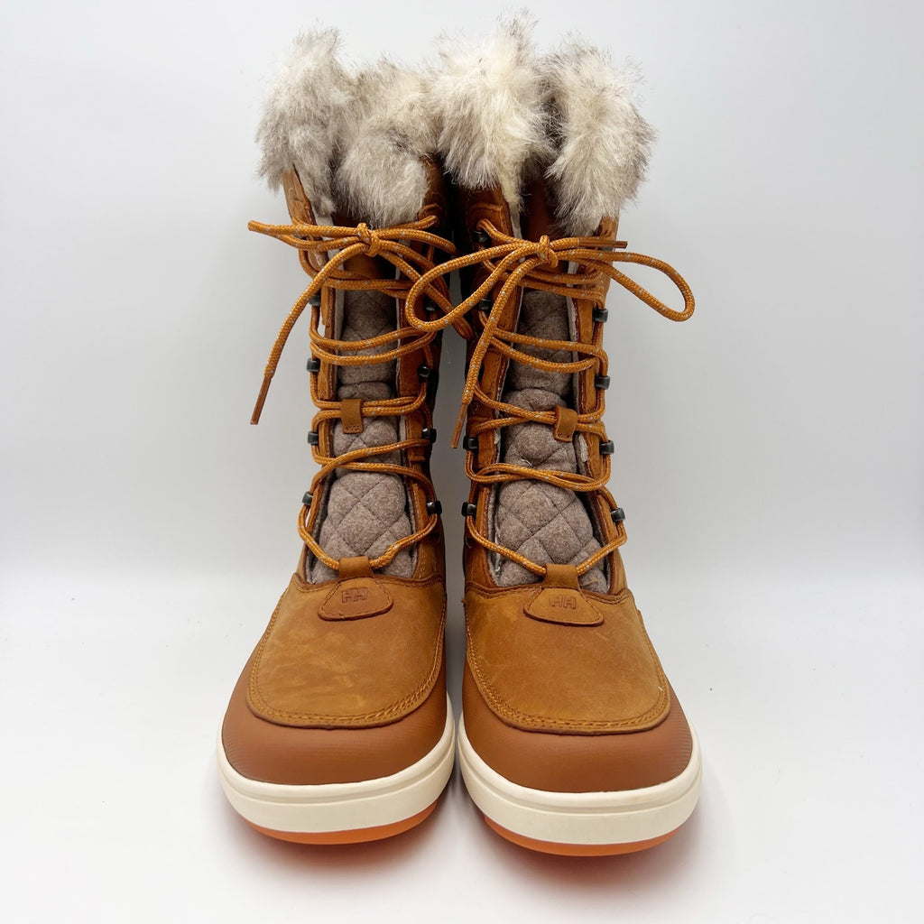 Helly Hansen Womens Garibaldi Vl Winter Boots US 8 Tan Leather Insulated WP NWOB