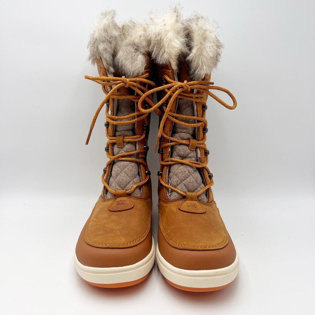 Helly Hansen Womens Garibaldi Vl Winter Boots US 8 Tan Leather Insulated WP NWOB