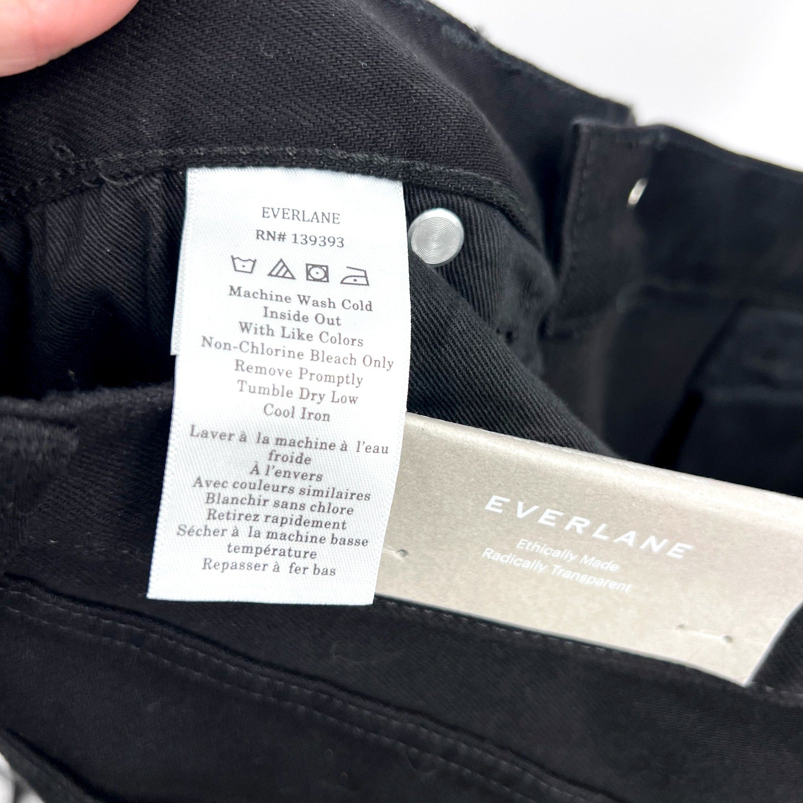 EVERLANE Men's Slim 4-Way Stretch Jeans 35x34 Black Uniform Organic Cotton NWT