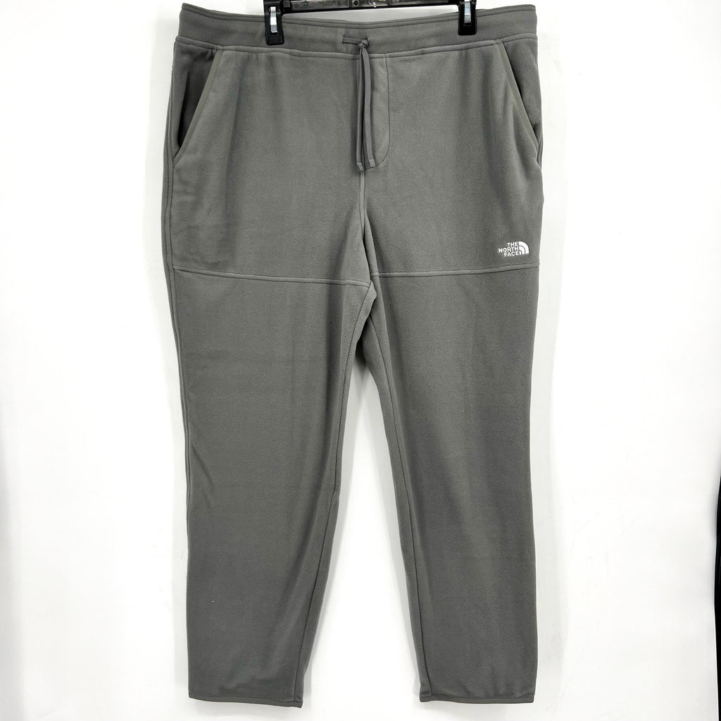 THE NORTH FACE Men's Glacier Fleece Pants XL Gray Smoked Pear Drawstring NWT