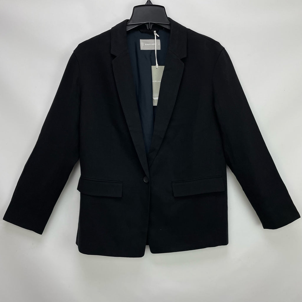 Everlane Womens The Easy Blazer Size 4 Black One Button NWT $128