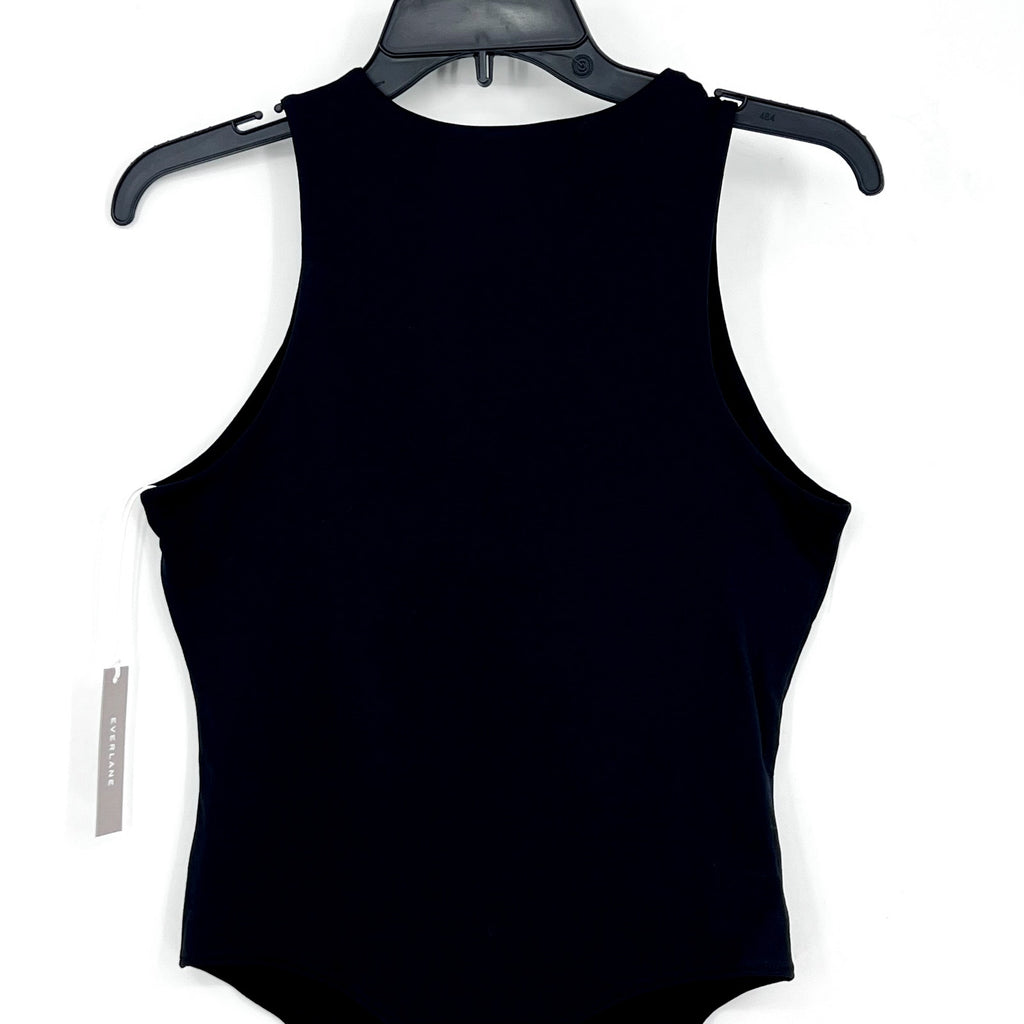 EVERLANE Women's The Cutaway Tank Bodysuit Medium Black Sleeveless NWT