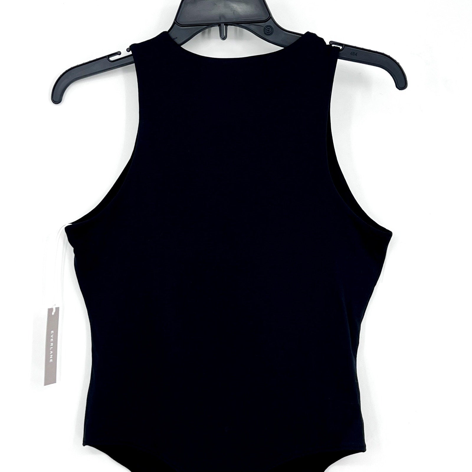 EVERLANE Women's The Cutaway Tank Bodysuit Medium Black Sleeveless NWT