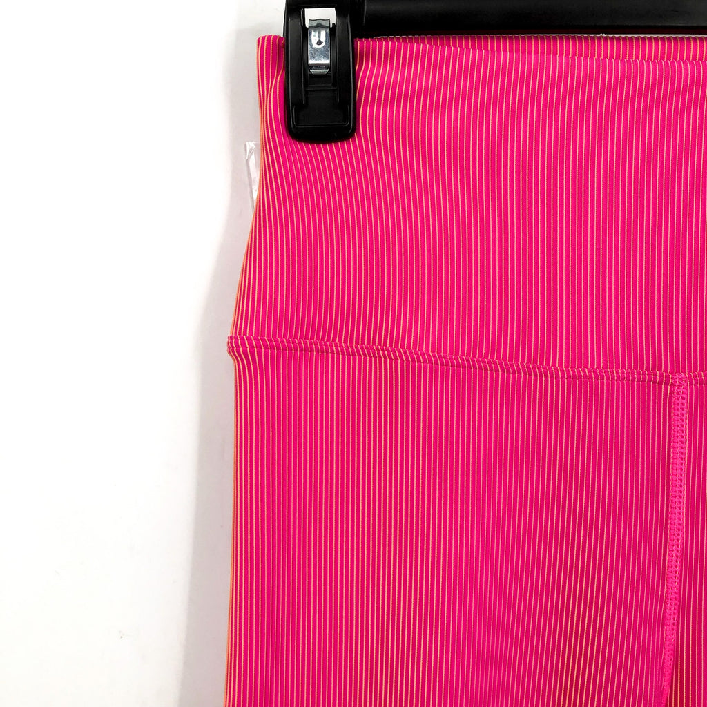 BEACH RIOT Women's Tayler Rib 7/8 Leggings Large Pink Sunset Two Tone NWT