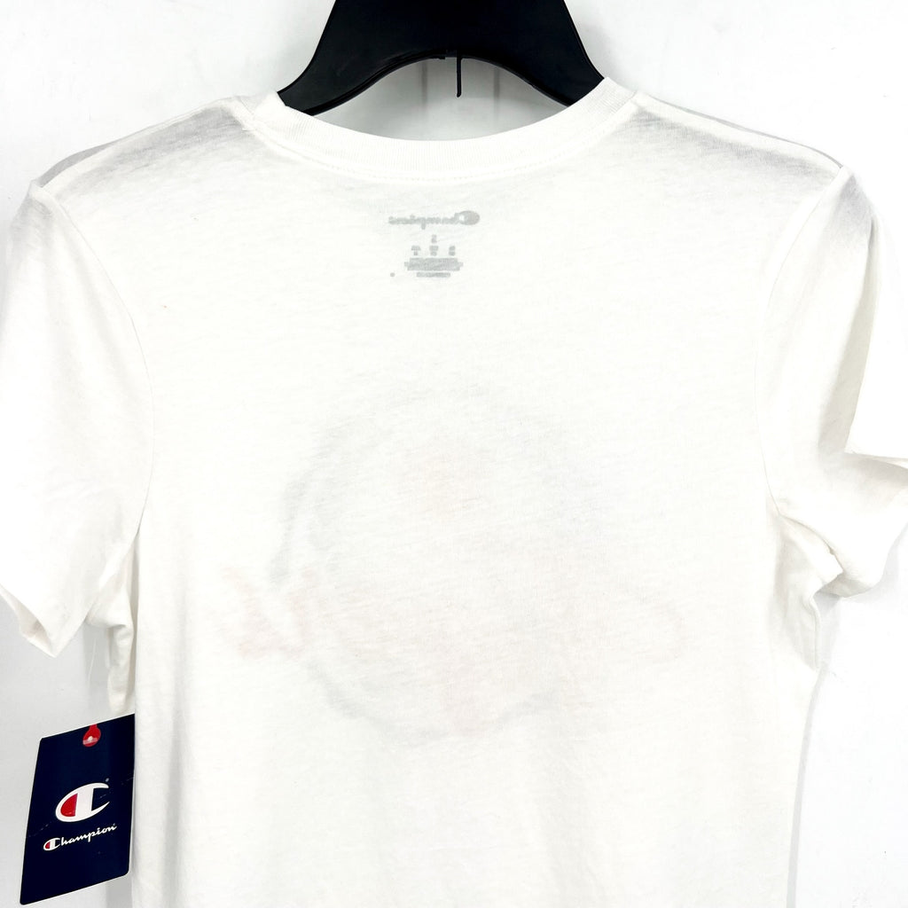 CHAMPION Womens Short Sleeve Tigers Crest T-Shirt Small White Crewneck NWT