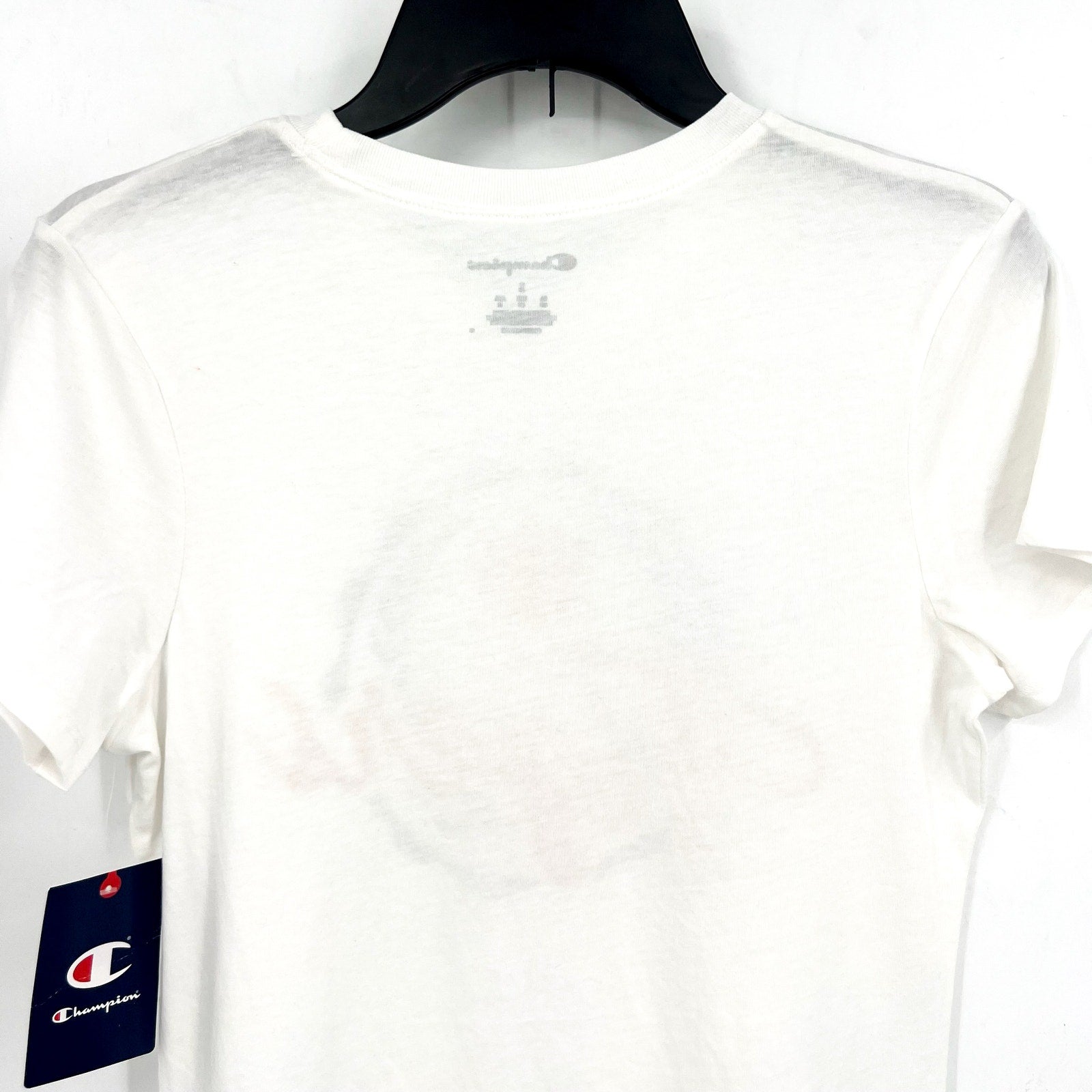 CHAMPION Womens Short Sleeve Tigers Crest T-Shirt Small White Crewneck NWT