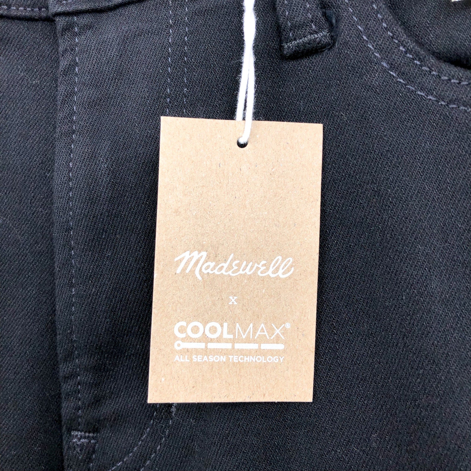 MADEWELL Men's Slim Jeans 30x32 Black Bainhart Wash ND479 COOLMAX® Denim NWT