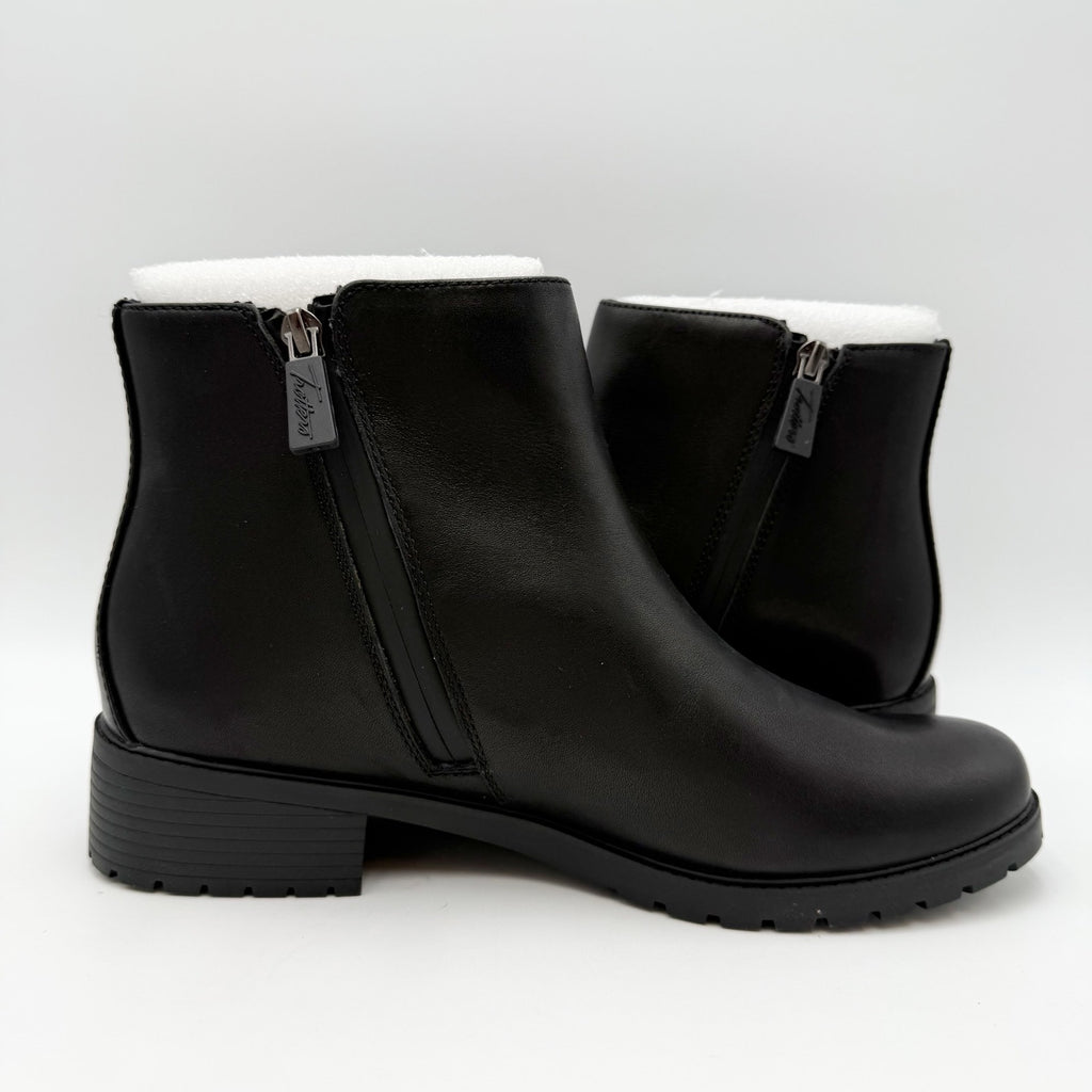 Trotters Womens Margo Ankle Boots Size 8.5 Narrow Black Leather Waterproof NWOB