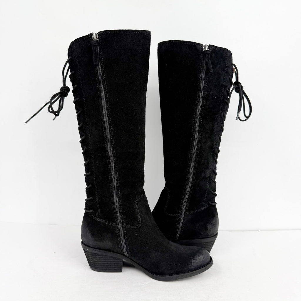 Sofft Womens Sharnell ll Knee High Boot US 7 M EU 39 Black Suede Waterproof NWOB