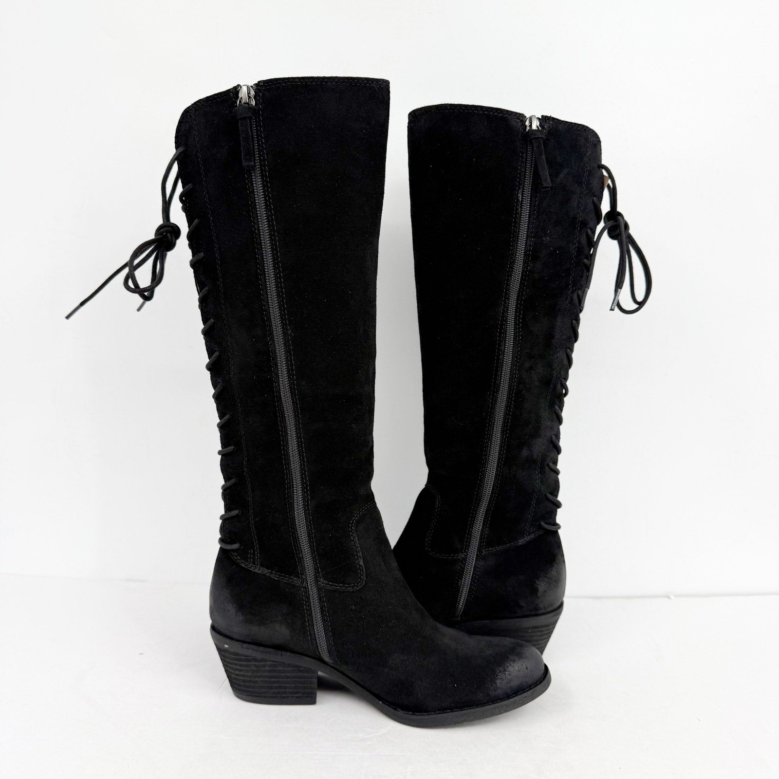 Sofft Womens Sharnell ll Knee High Boot US 7 M EU 39 Black Suede Waterproof NWOB
