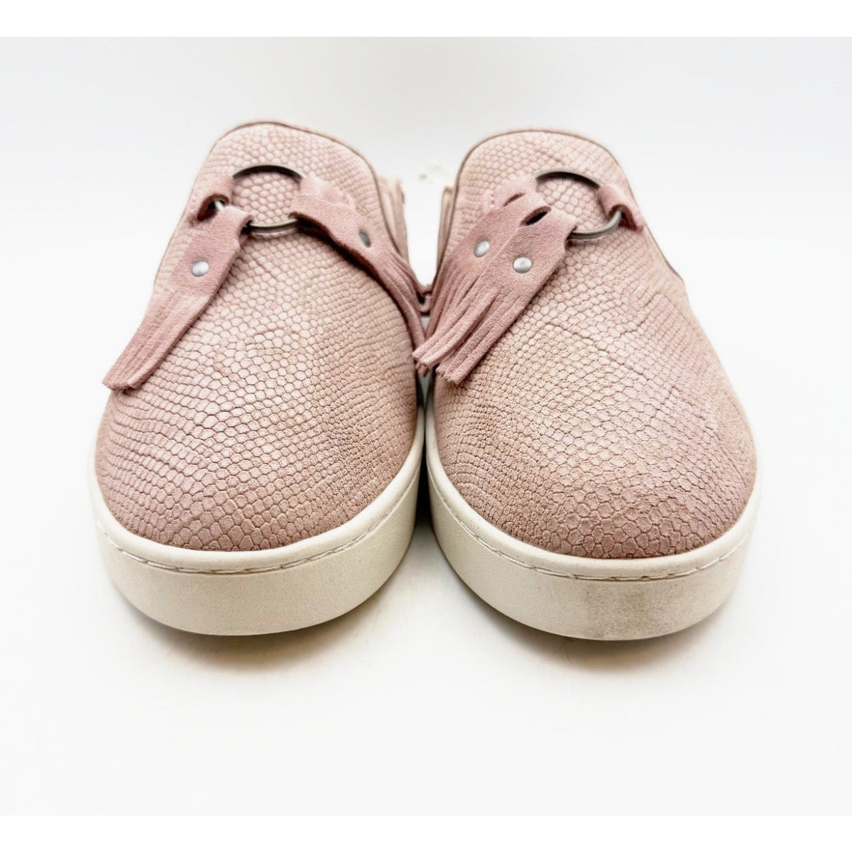 Spenco Women's Bindie Slip On Shoes Size 8 Wide Blush Pink Embossed Suede NIB