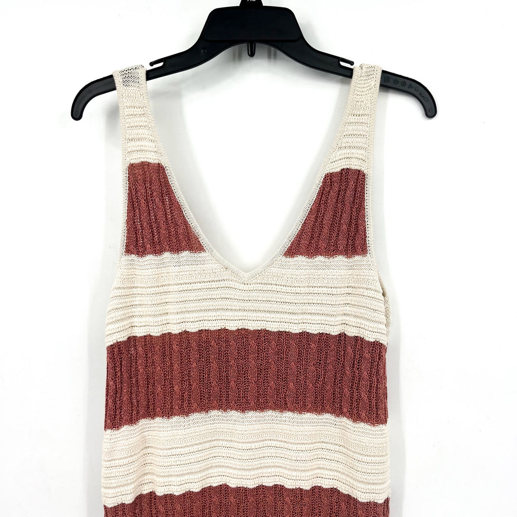 SPLENDID Women's Nicola Knit Tank Dress Medium Sunset White Sand Stripe NWT
